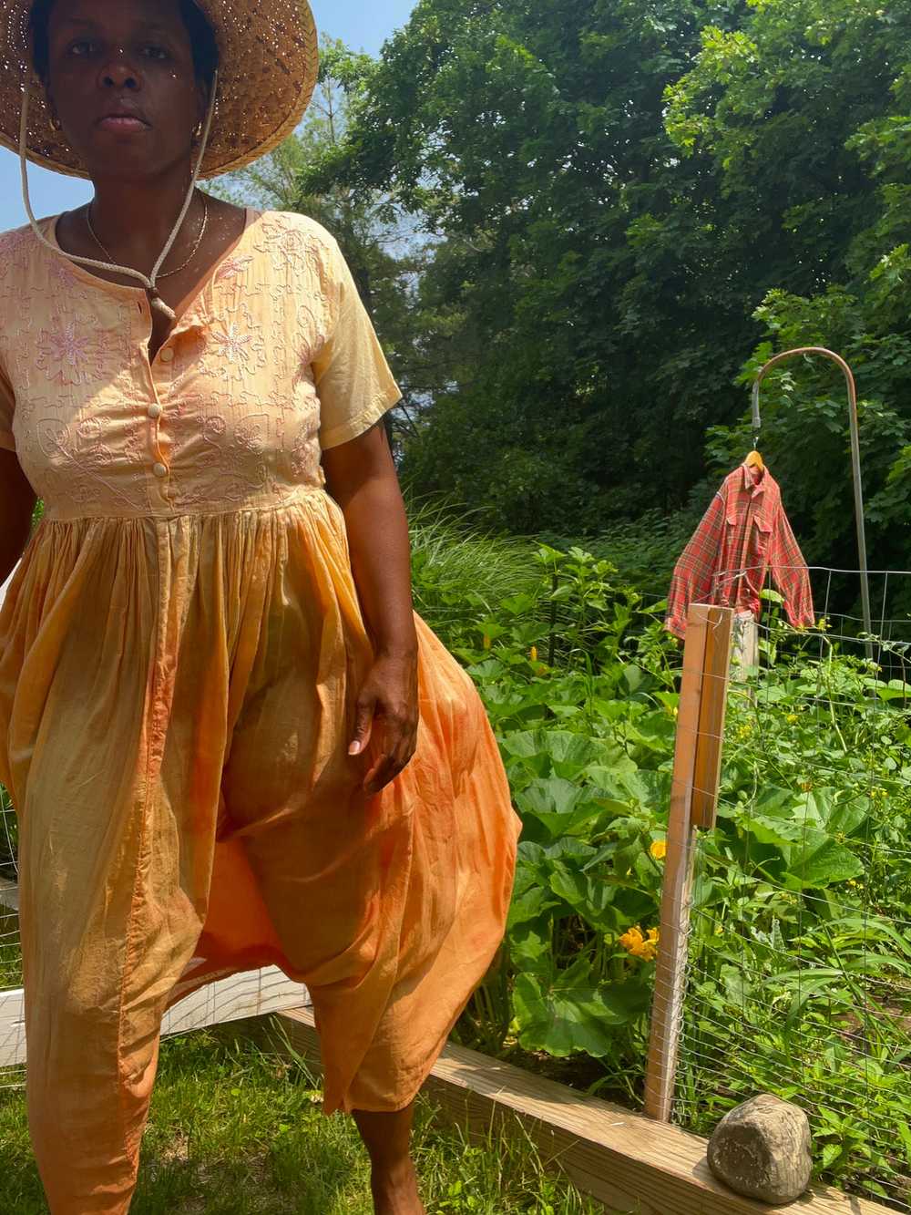 Peachy Indian Cotton Dress - image 8