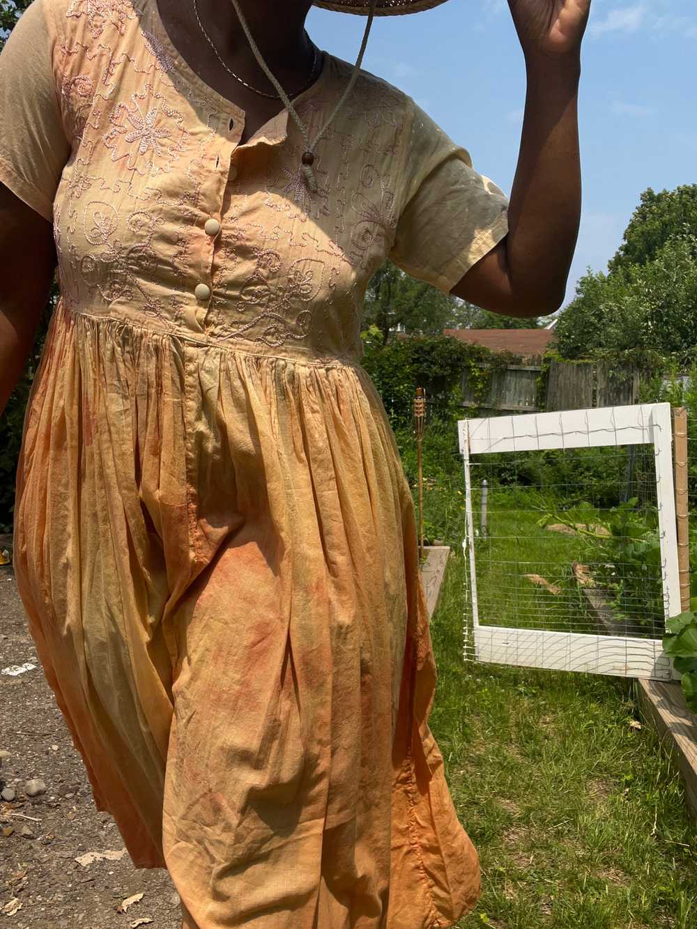 Peachy Indian Cotton Dress - image 9