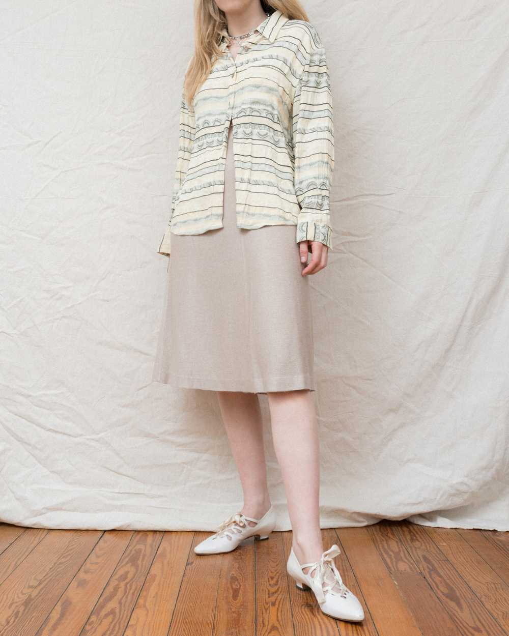 Vintage Beige Knit Skirt (S/M) - image 3