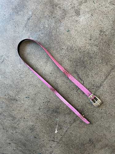 1990s Pink Leather Belt