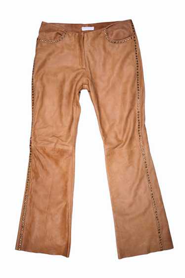 Vintage Tan Leather Studded Pants