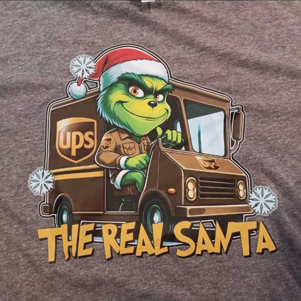 UPS Grinch Brown Tshirt Mens Size 2XL Christmas G… - image 3