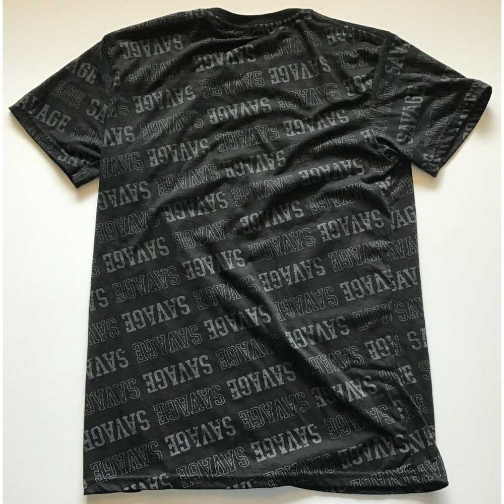 Savage Skull Vibes T-Shirt, Black, Size Medium - image 3