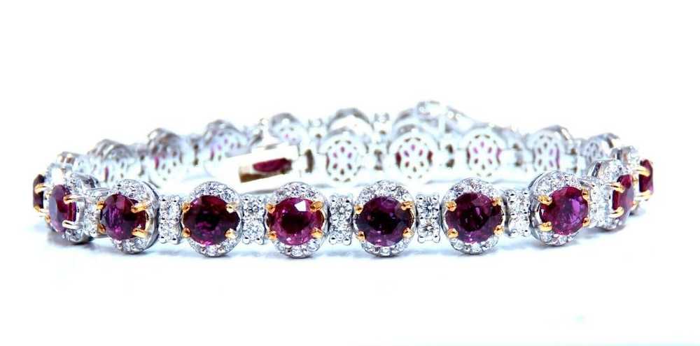 12ct Natural Ruby Diamonds Bracelet 14kt - image 1