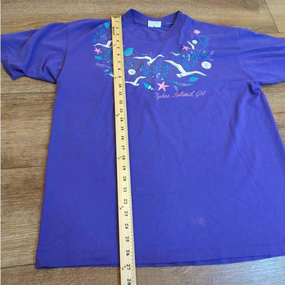 VTG Hanes Adult XL Short Sleeve Shirt - Tybee Isl… - image 4