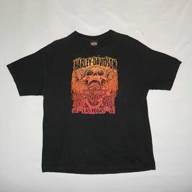 Harley Davidson Las Vegas Graphic Print T-shirt M… - image 1