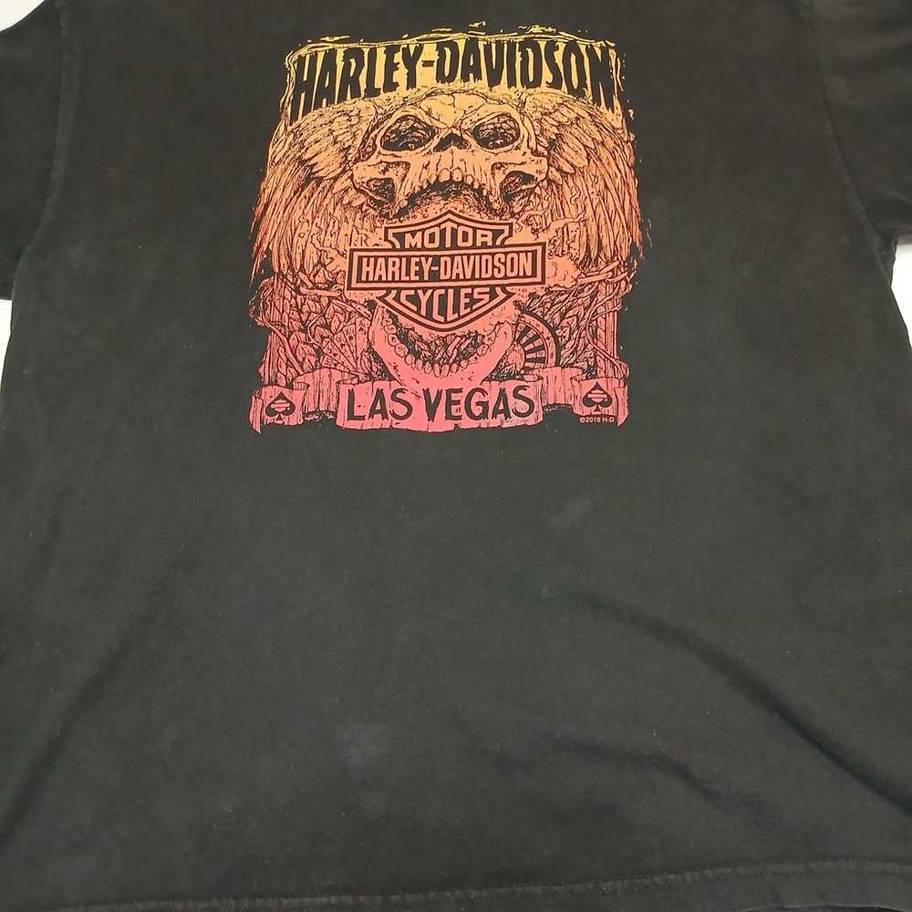 Harley Davidson Las Vegas Graphic Print T-shirt M… - image 2