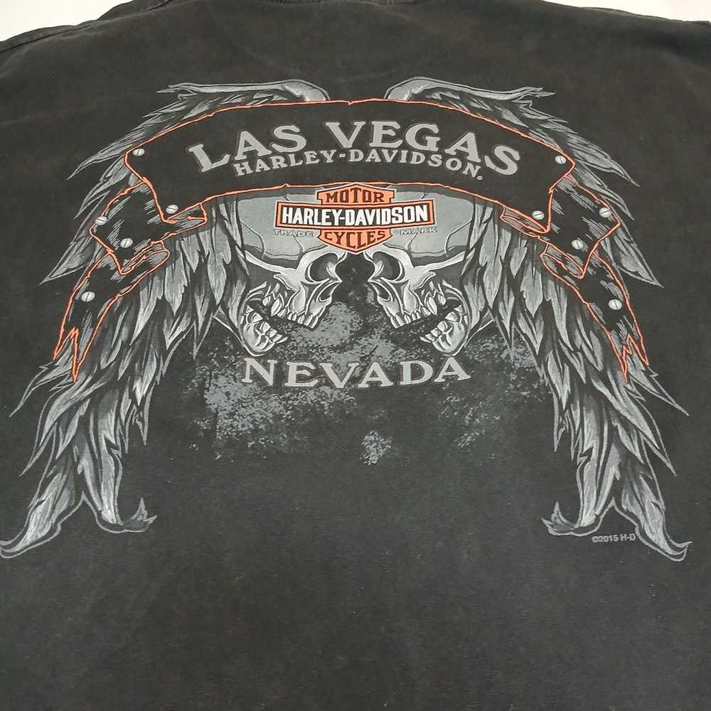 Harley Davidson Las Vegas Graphic Print T-shirt M… - image 9