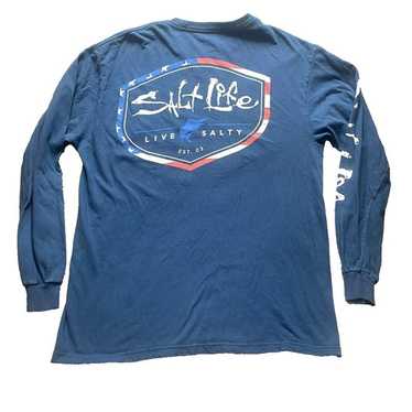 Salt Life Shirt Adult Medium Long Sleeve Amerishi… - image 1