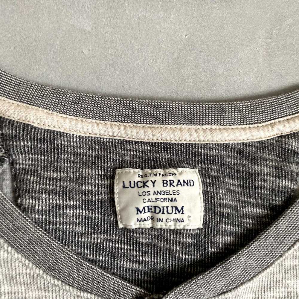 Lucky Brand Shirt Mens Medium Henley Thermal Ragl… - image 6