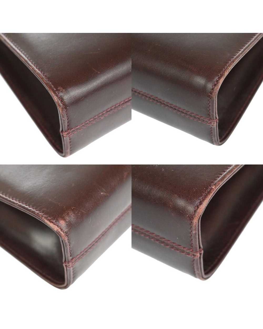 Salvatore Ferragamo Burgundy Leather Shoulder Bag - image 7