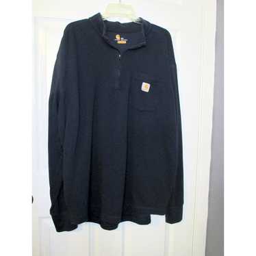 Carhartt Shirt Mens 2xl Navy Relaxed Fit Force 1/… - image 1