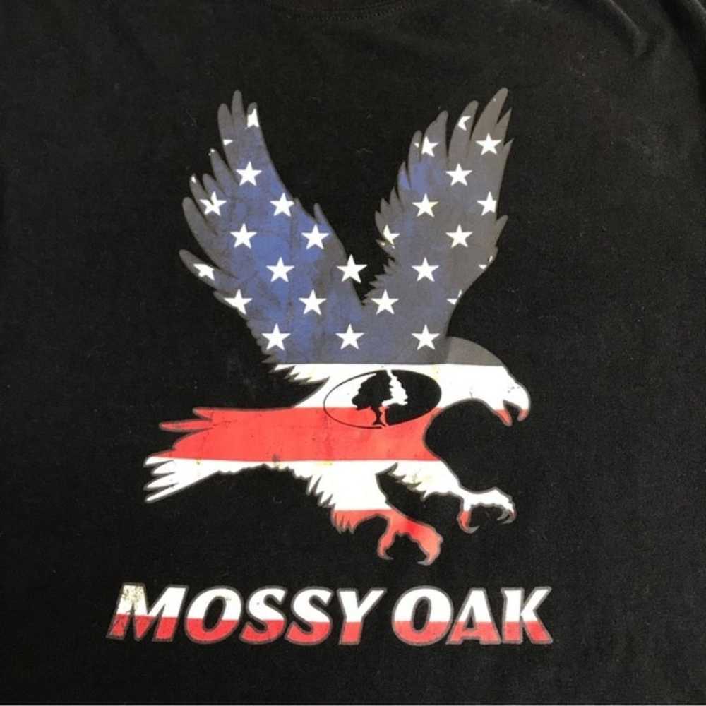 Mossy Oak Red White Blue Eagle Flag Black Long Sl… - image 4