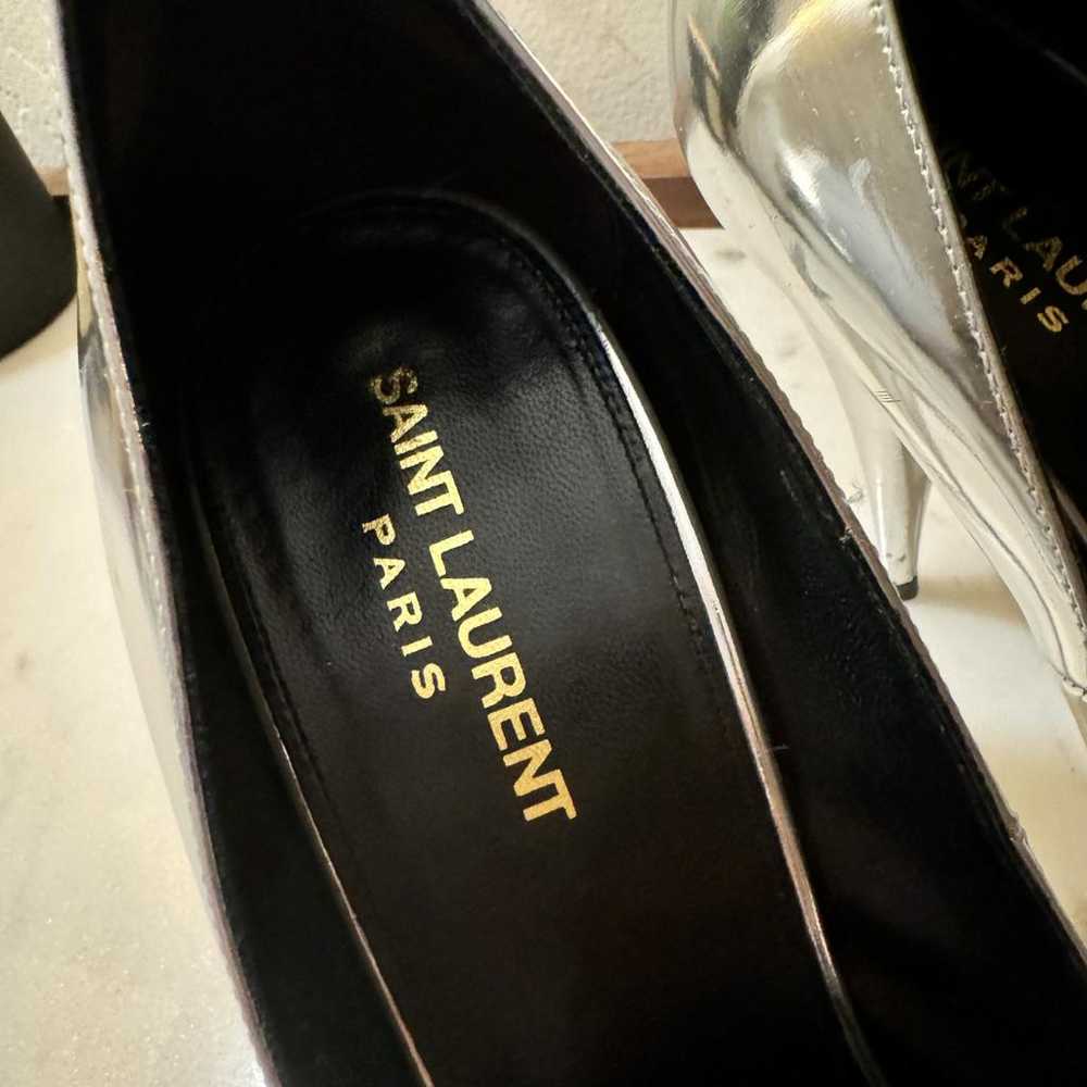 Saint Laurent Kiki 55 leather heels - image 8