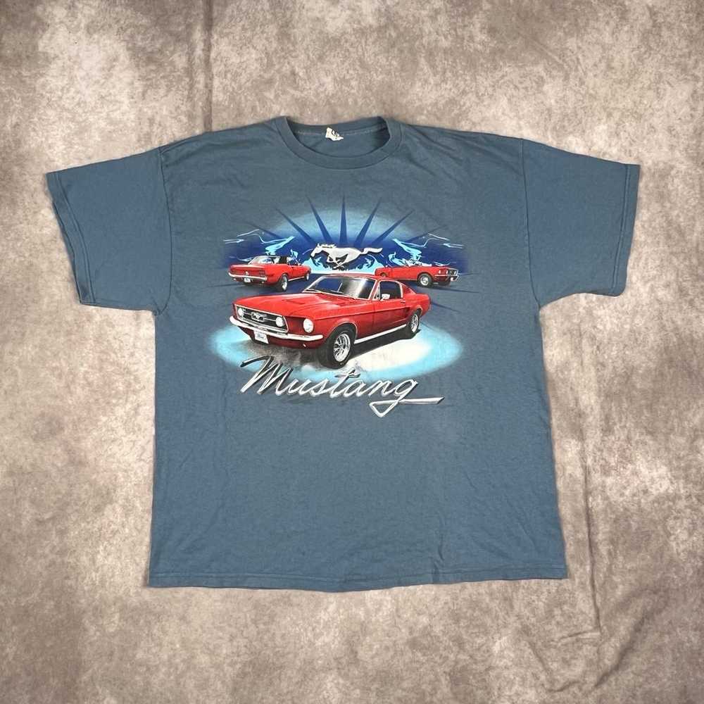 Vintage 2000’s Ford Mustang Horse Graphic Tee Shi… - image 1
