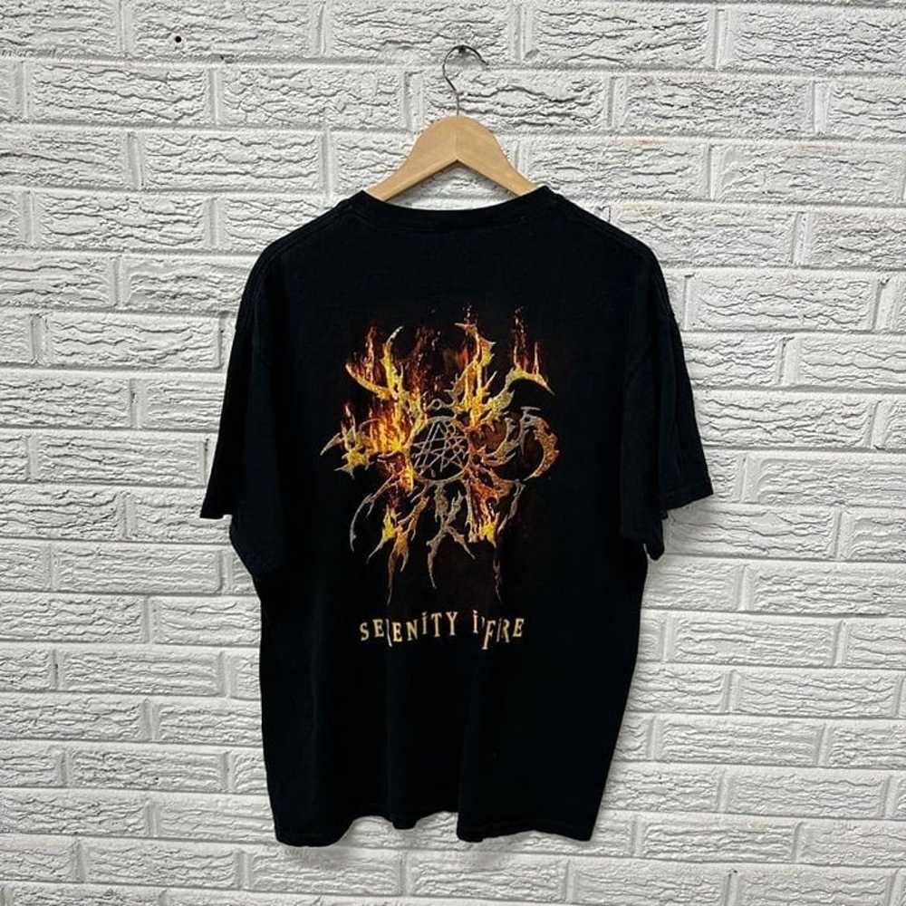 Vintage Kataklysm Metal Shirt Skull Fire Cyber Go… - image 3