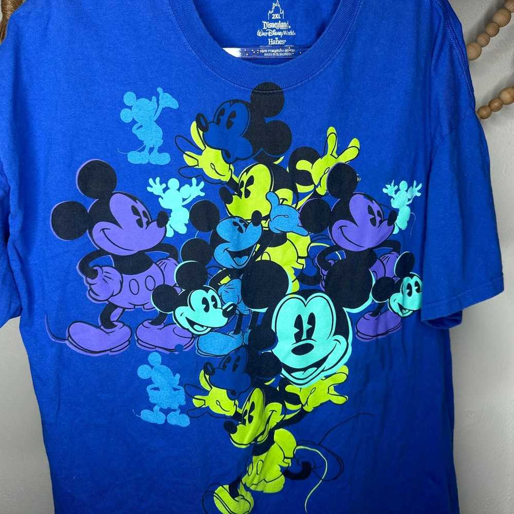Disney Blue Mickey Mouse Graphic T - image 2