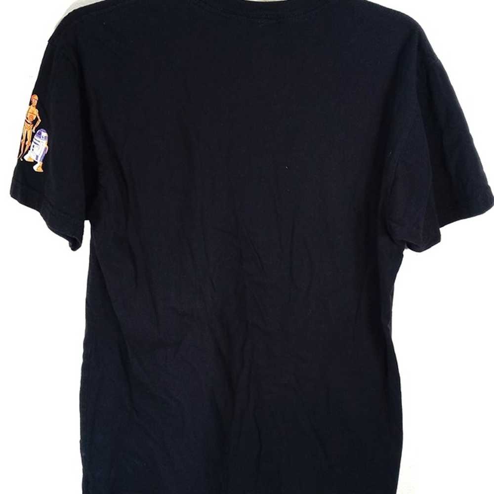 Disney Shag Star Wars T Shirt Size Medium Black W… - image 2