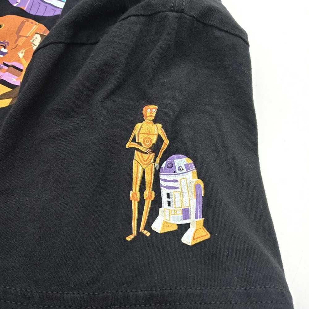 Disney Shag Star Wars T Shirt Size Medium Black W… - image 4