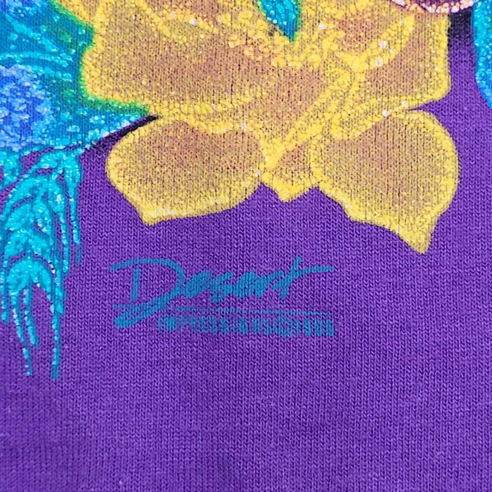 Fruit Of The Loom Vintage 1986 Hummingbird Floral… - image 2