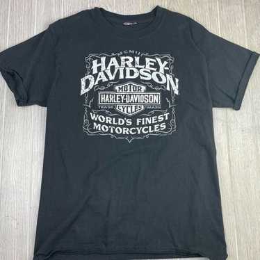 Harley-Davidson Motorcycle Men Black Crew Neck Sh… - image 1