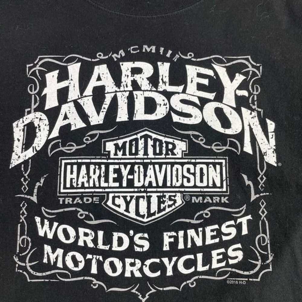 Harley-Davidson Motorcycle Men Black Crew Neck Sh… - image 2