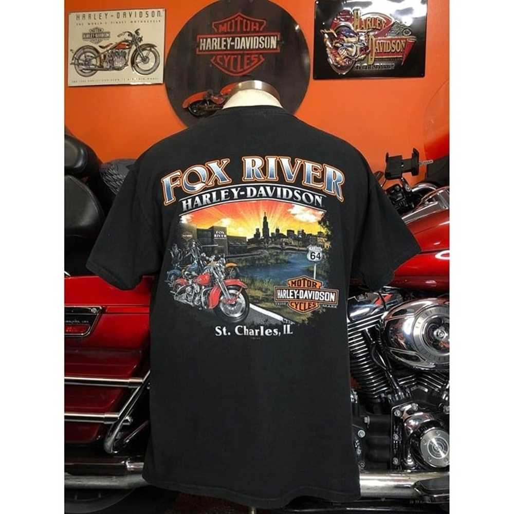 Harley Davidson T-shirt Large Men ST, CHARLES, IL… - image 5