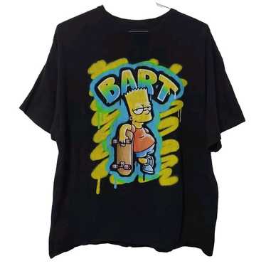 Vtg Bart Simpson T-shirt Mens XL Black Heavyweigh… - image 1