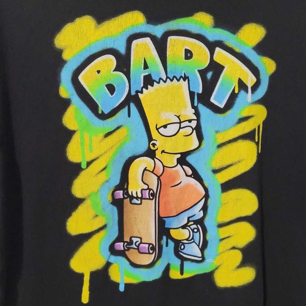 Vtg Bart Simpson T-shirt Mens XL Black Heavyweigh… - image 2