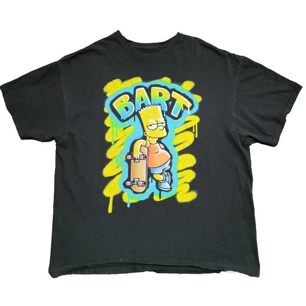Vtg Bart Simpson T-shirt Mens XL Black Heavyweigh… - image 4