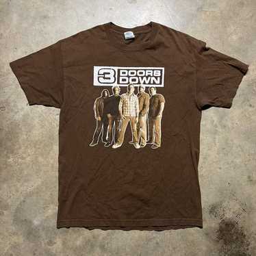 Vintage 2006 3 Doors Down Brown Band Tour T-Shirt - image 1