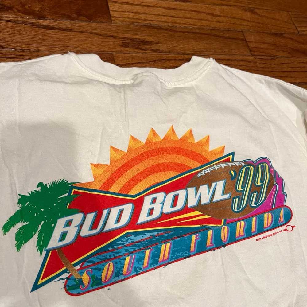 1999 Vintage Bud bowl florida shirt 82 XL footbal… - image 1