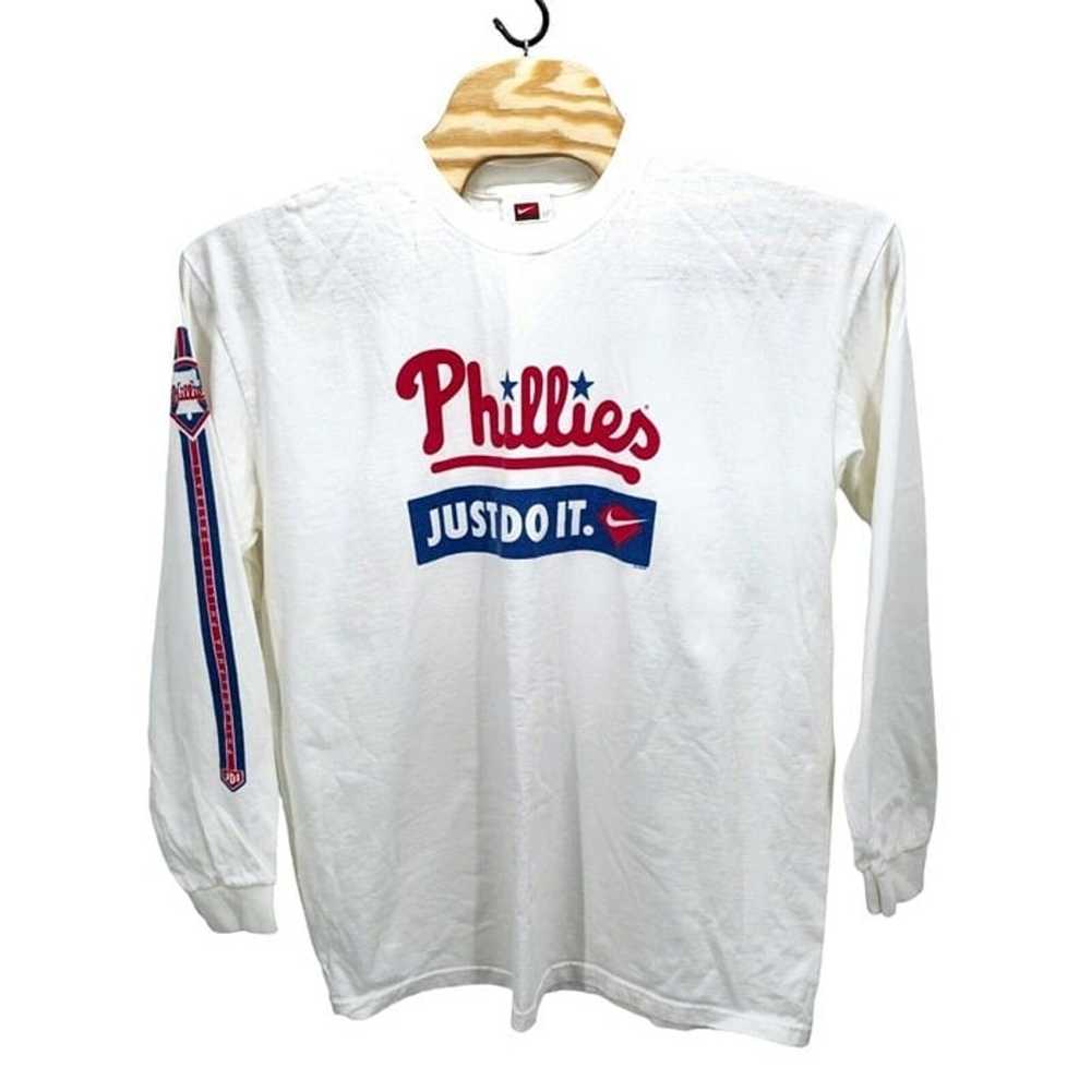 NIKE Shirt VTG MLB Philadelphia Phillies Just Do … - image 2