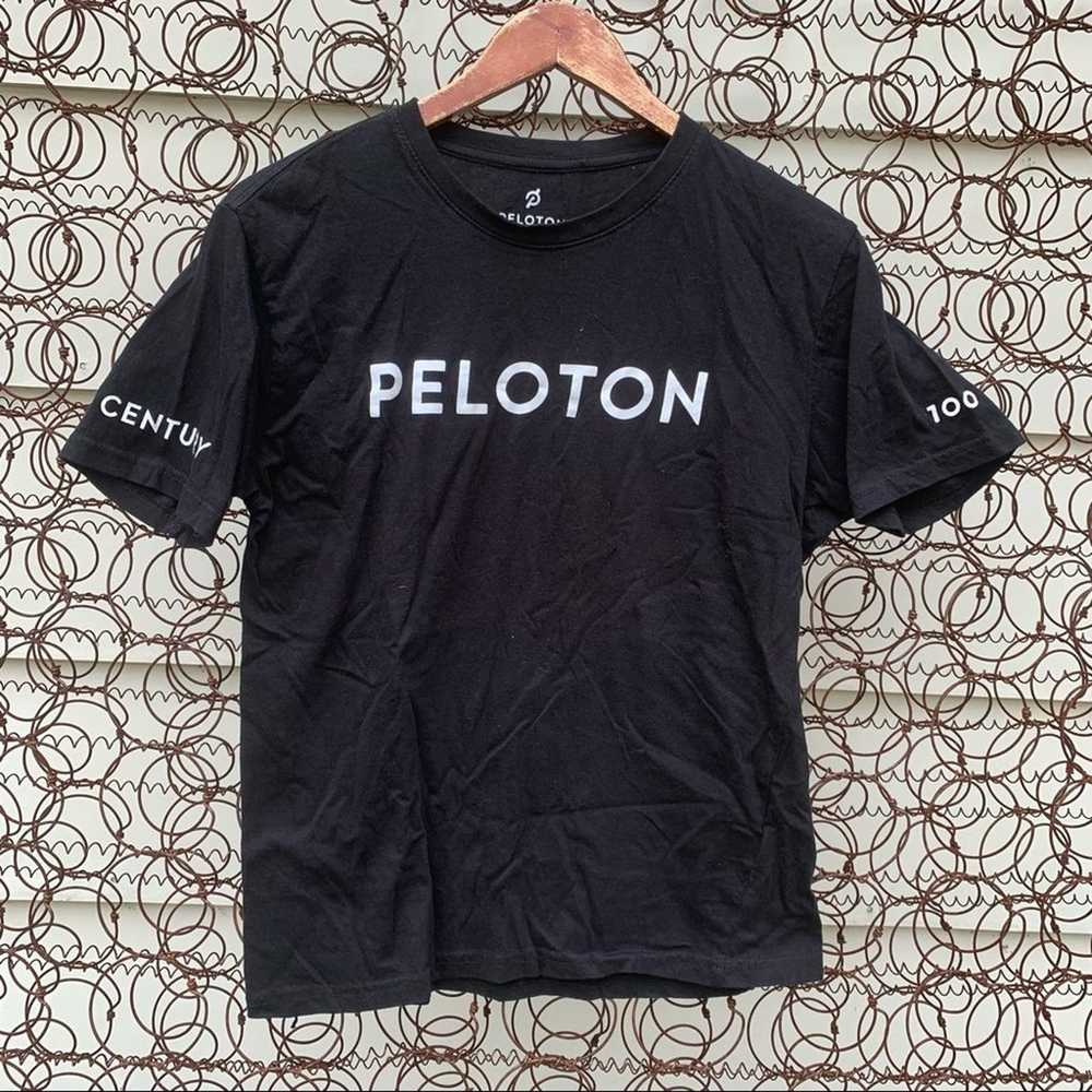 Peloton Century 100 black short sleeve T-shirt SM… - image 1