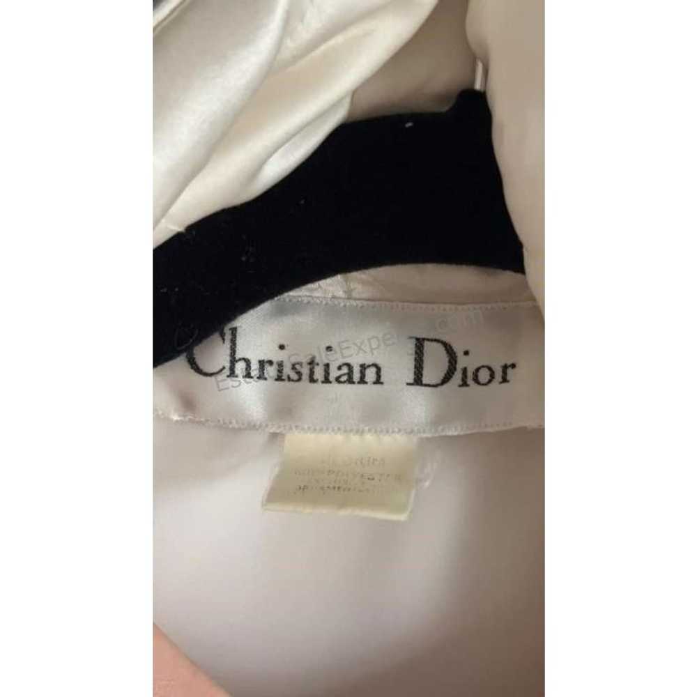 Dior Christian Dior Vintage Cream Satin Quilted D… - image 7