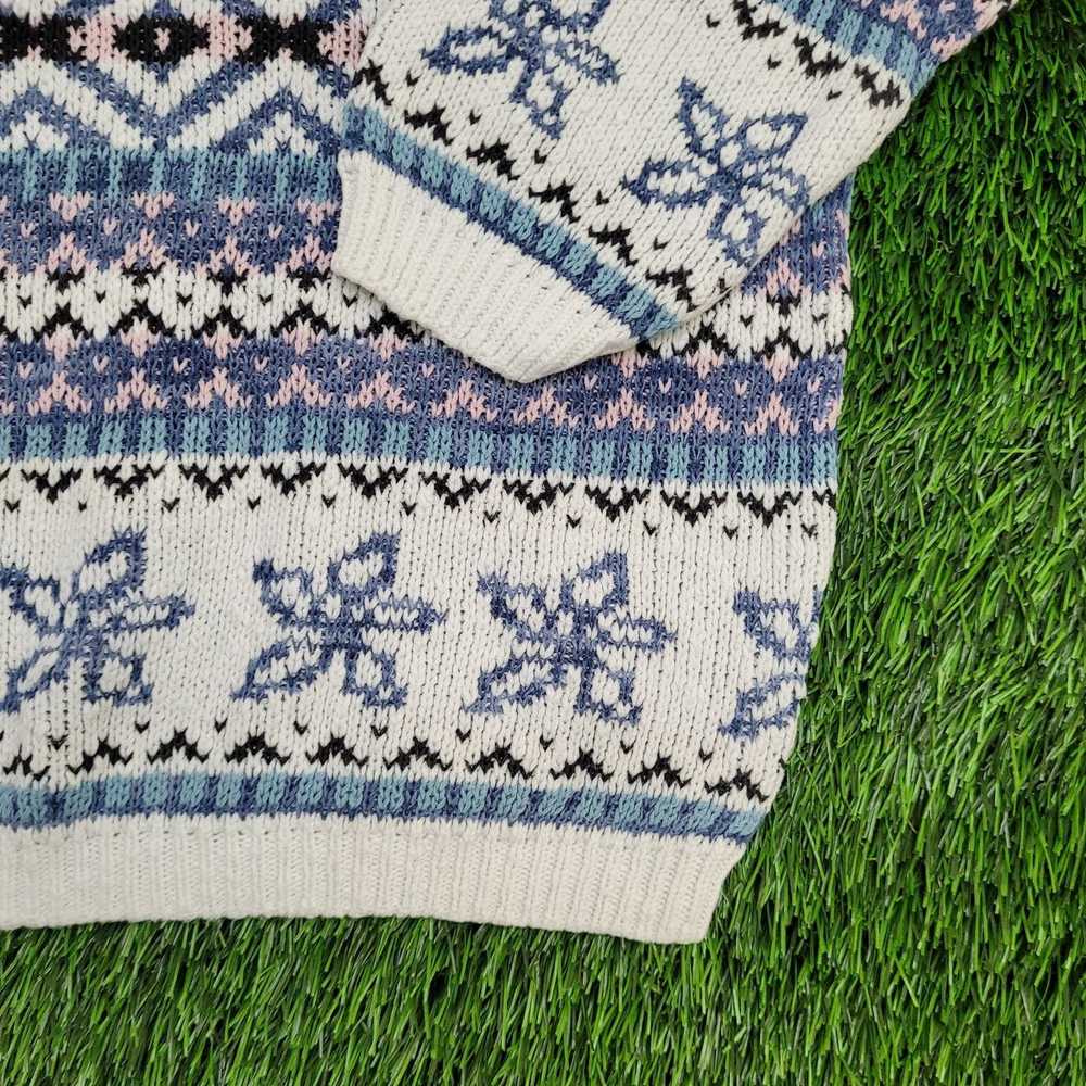 Vintage Vintage Geometric 90s Aztec Nordic Sweater - image 11