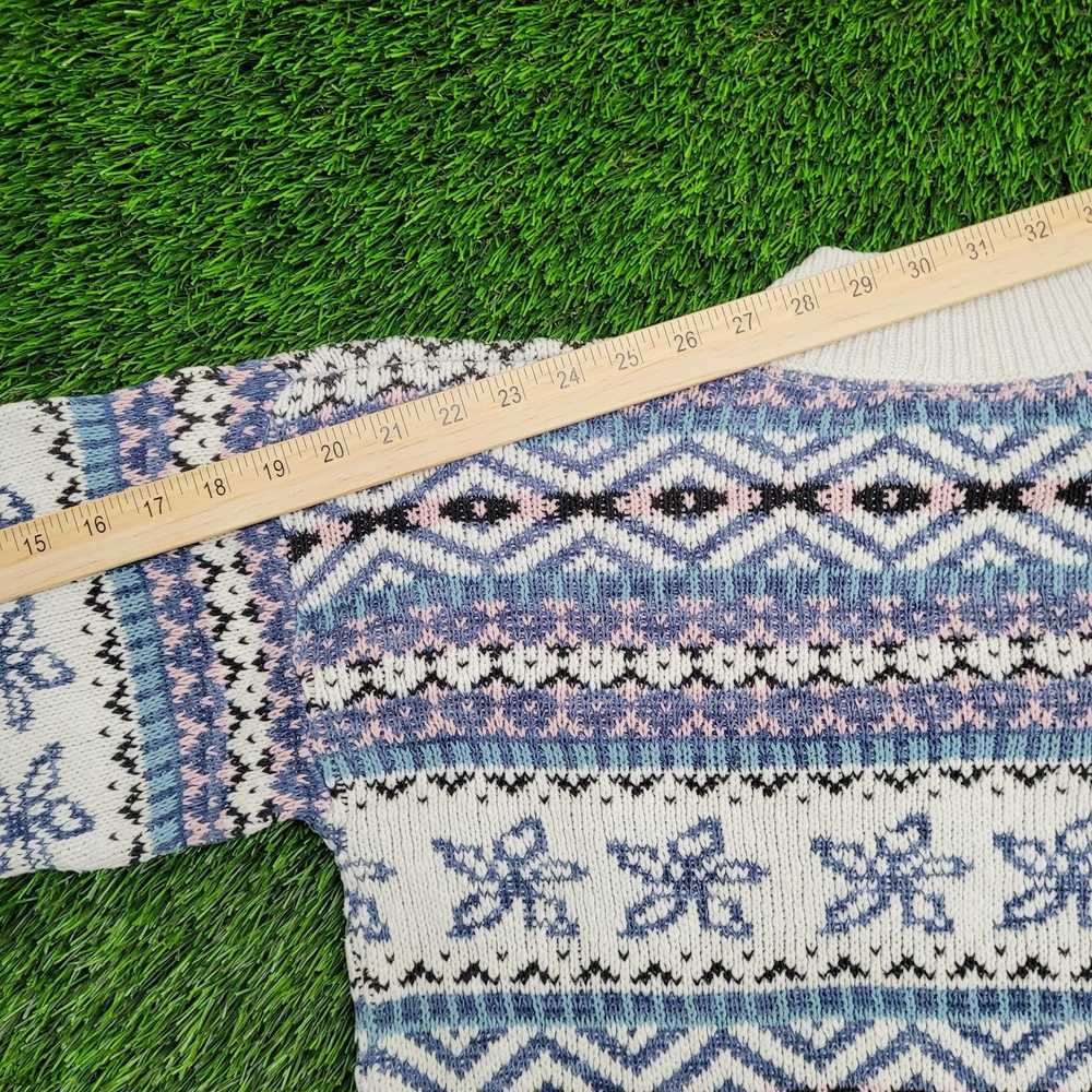 Vintage Vintage Geometric 90s Aztec Nordic Sweater - image 4