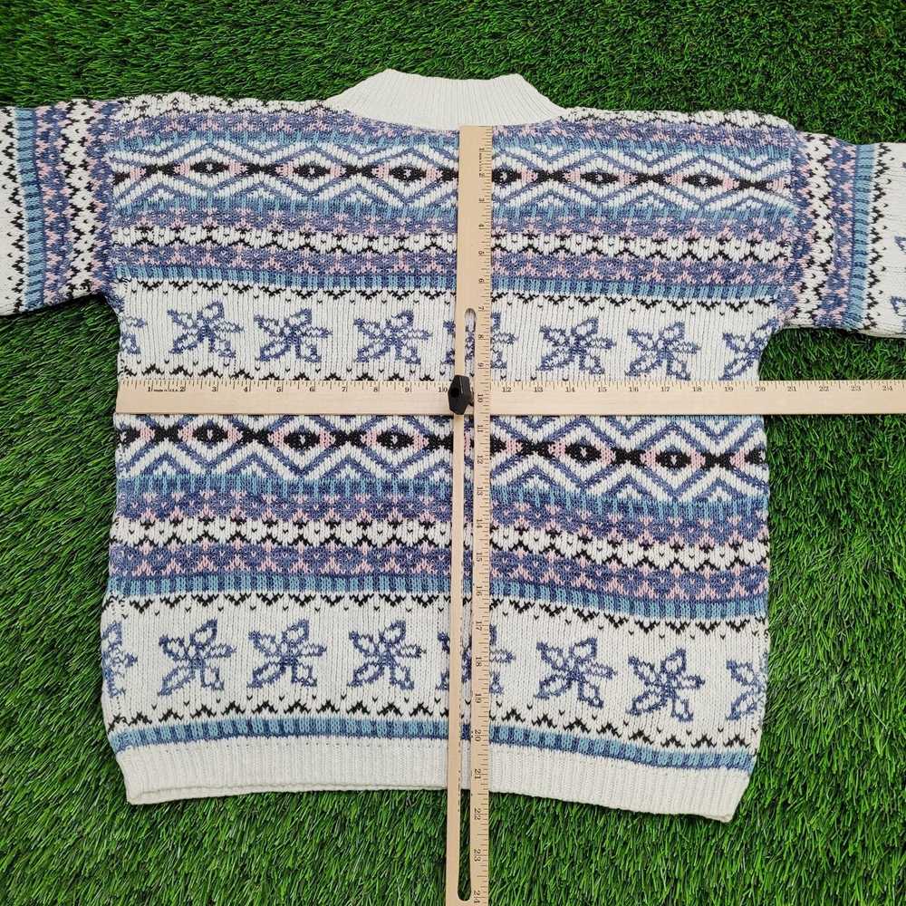 Vintage Vintage Geometric 90s Aztec Nordic Sweater - image 5
