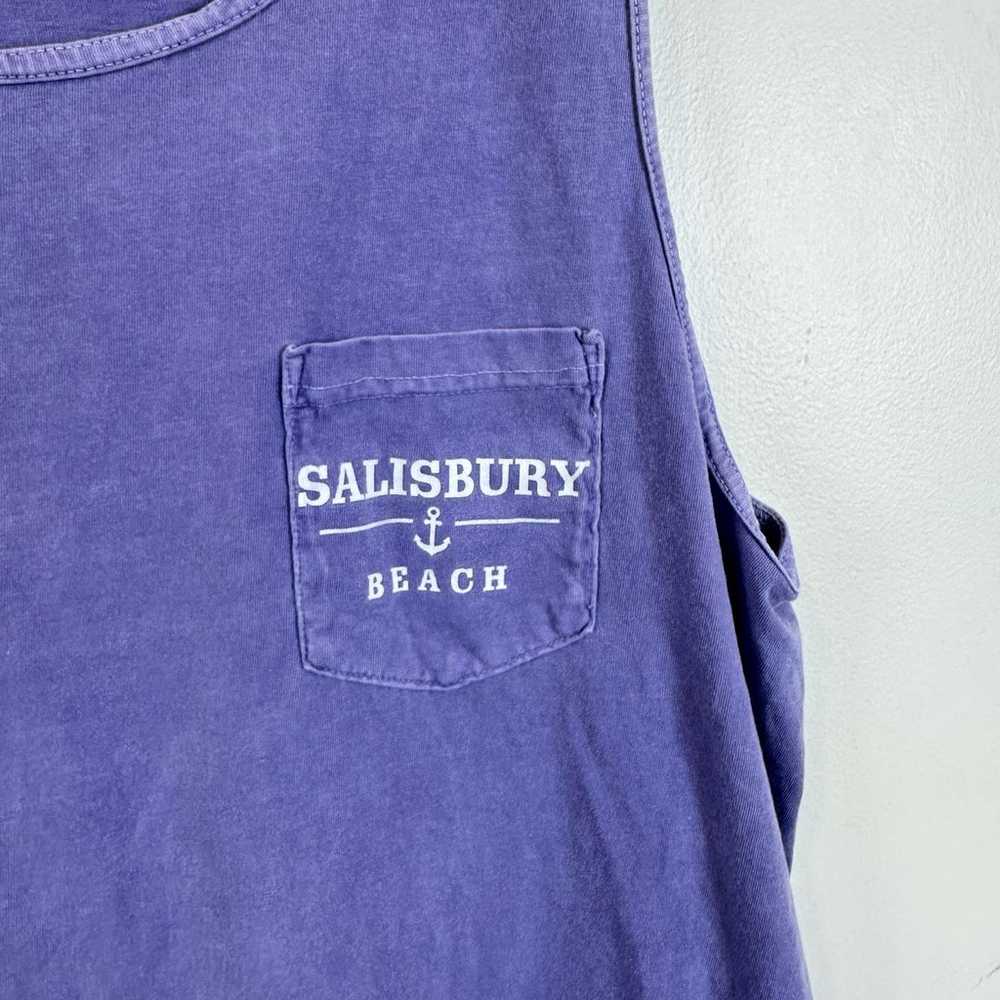 Vintage Salisbury Beach Purple Tank Top Shirt Com… - image 4