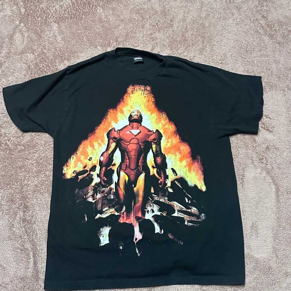 Vintage Marvel Comics Iron Man Fire Ruins Tee by … - image 3