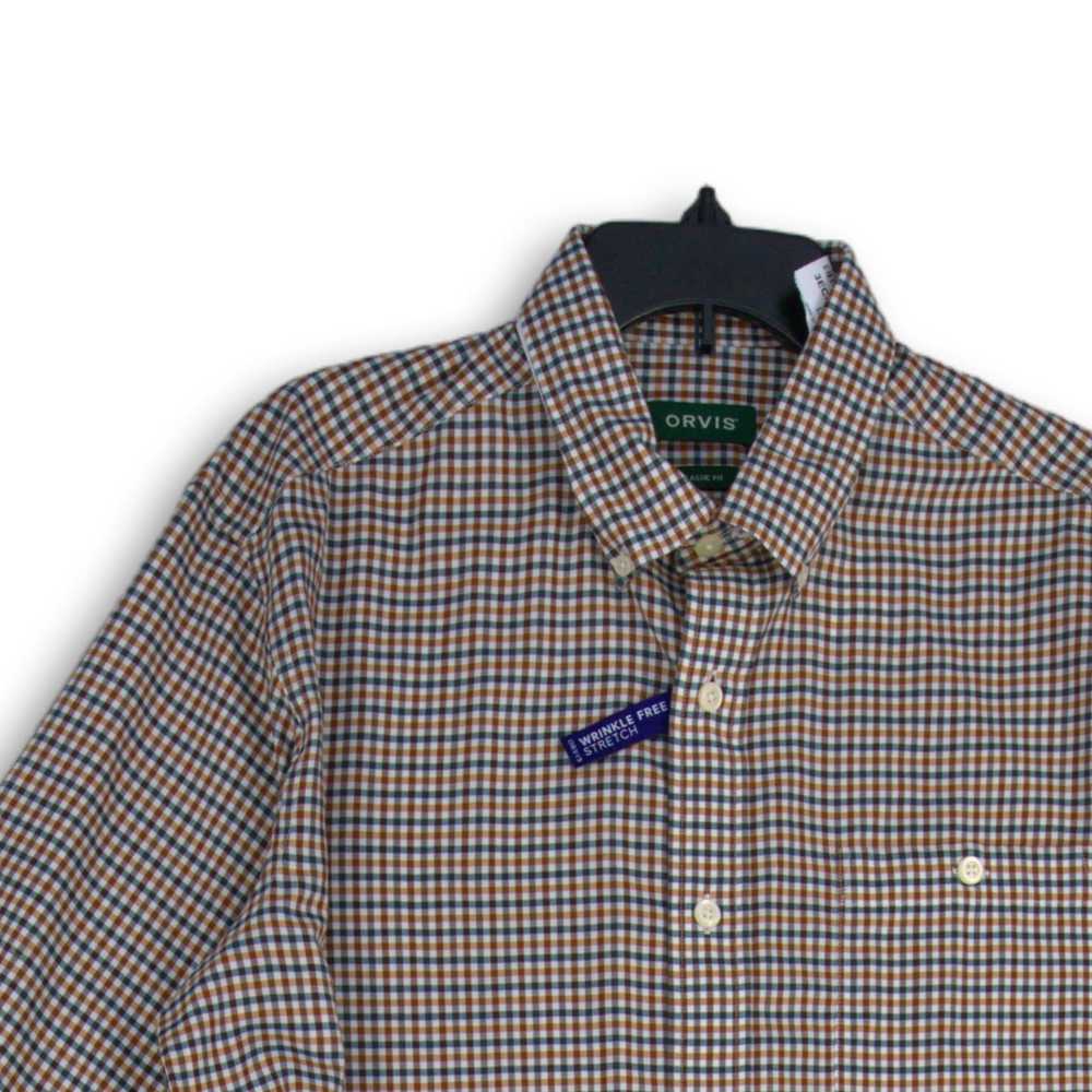 NWT Orvis Mens Multicolor Gingham Long Sleeve Col… - image 3