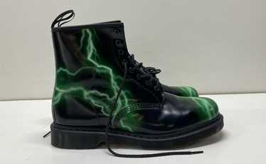 Dr. Martens Flash Black Green Leather Boots Men's… - image 1