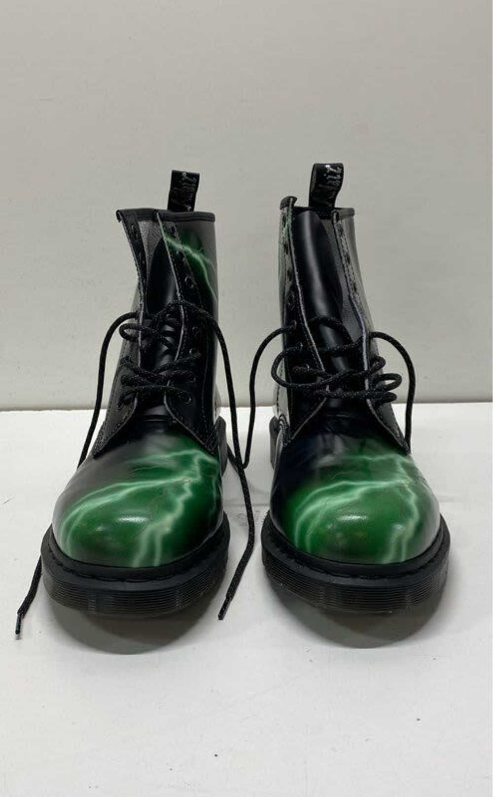 Dr. Martens Flash Black Green Leather Boots Men's… - image 2