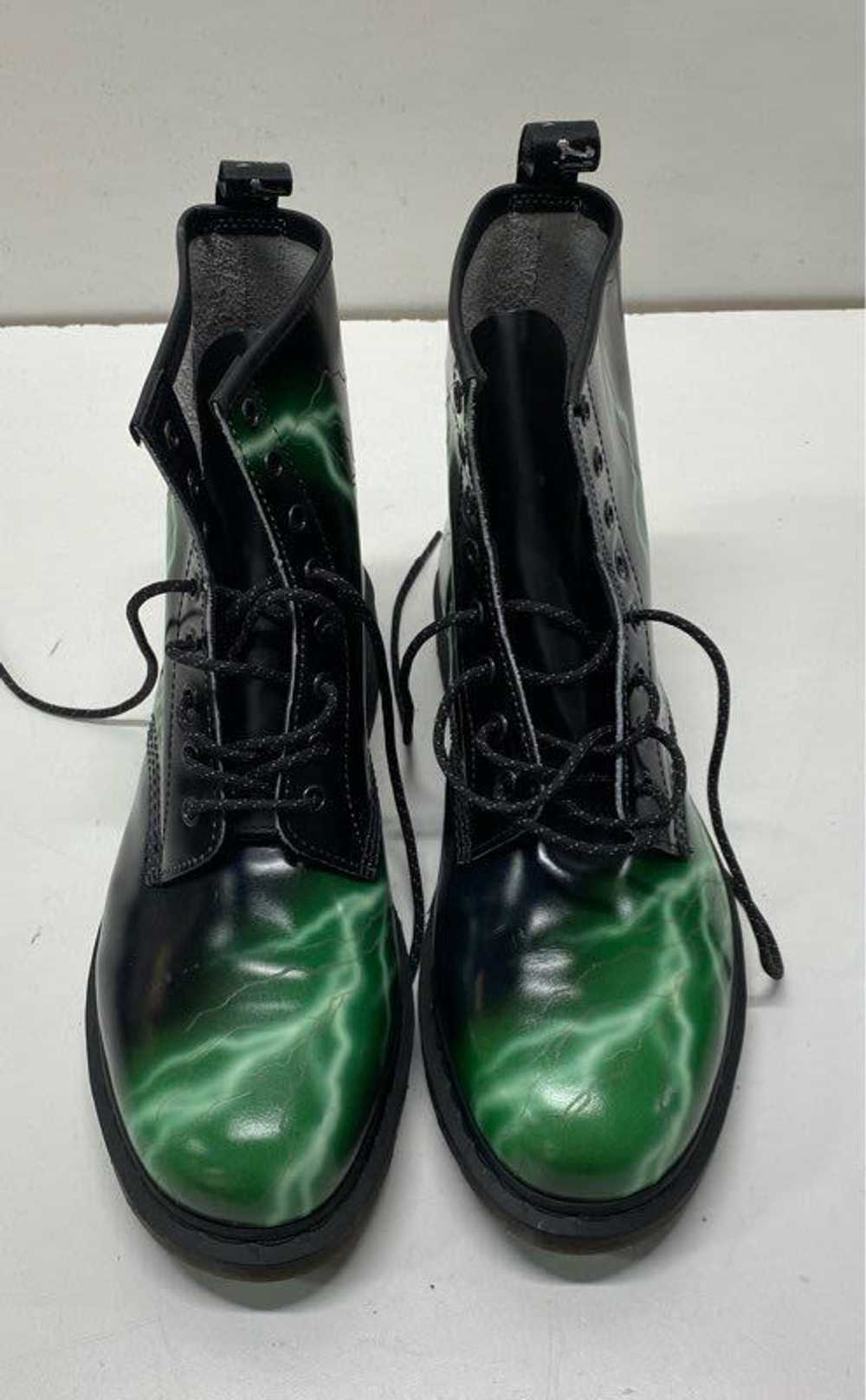 Dr. Martens Flash Black Green Leather Boots Men's… - image 5