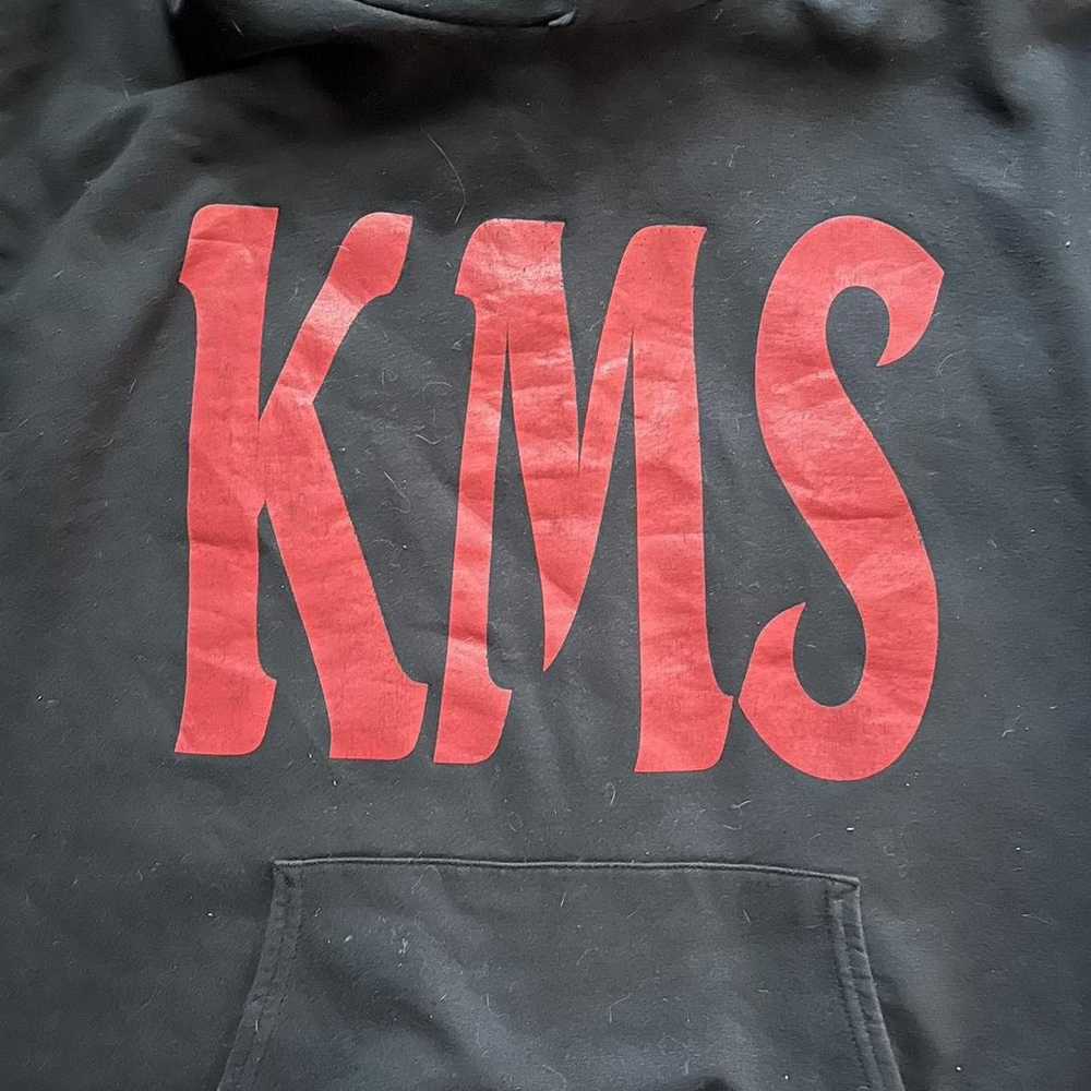 Vintage Black and red ‘KMS’ Hoodie - image 2