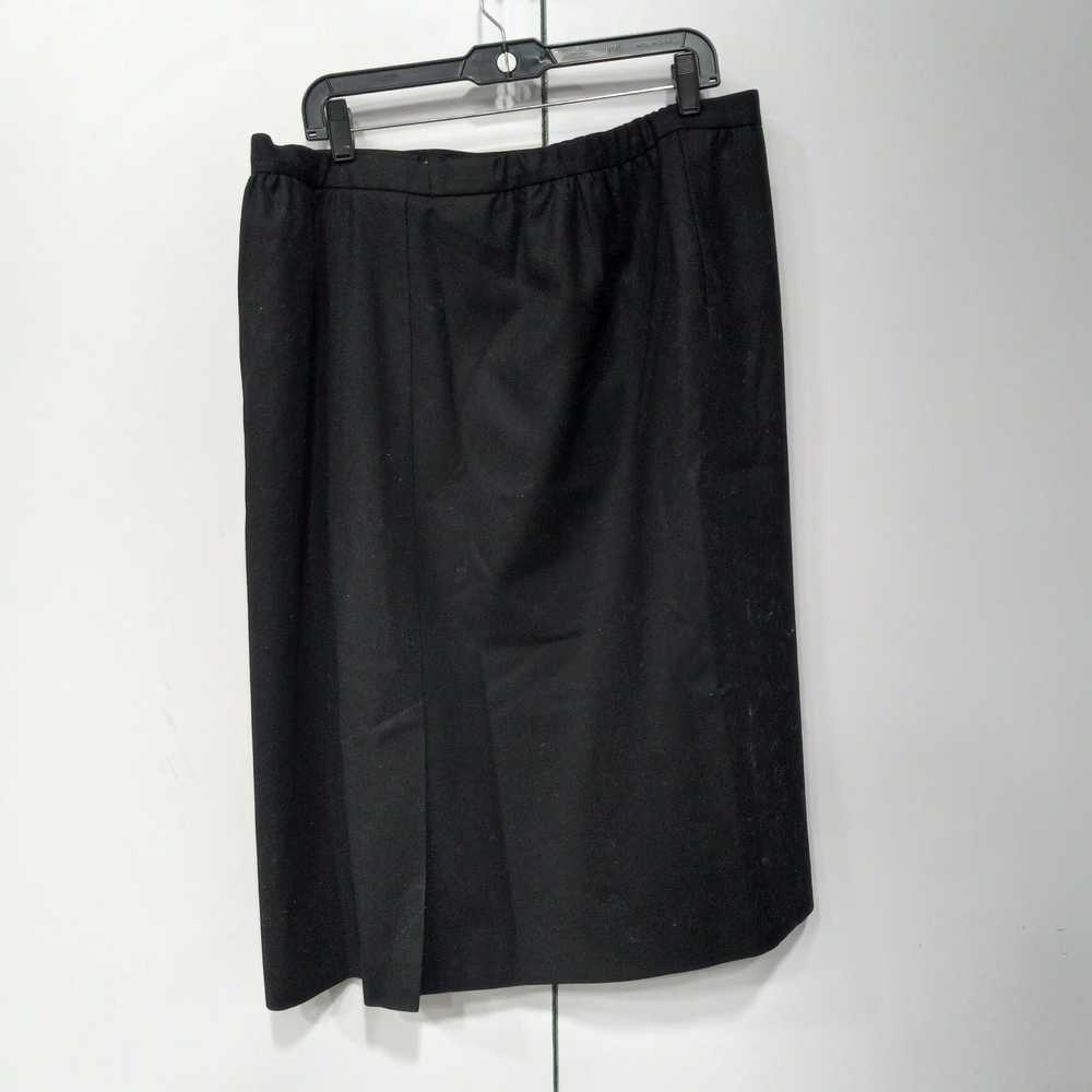 Vintage Pendleton Black Wool Skirt Size 20W - image 2