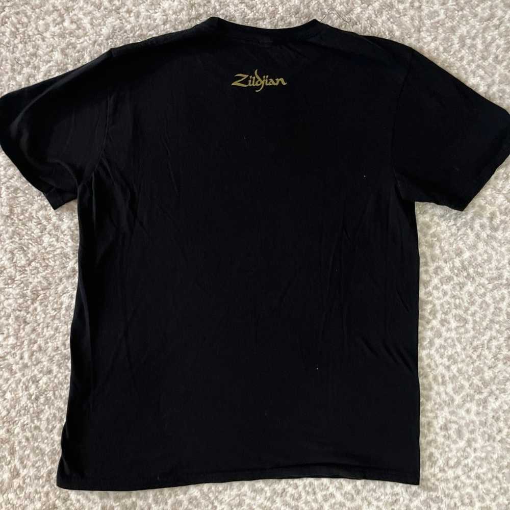 Vintage Zildjian Cymbals Dummer Black K T-Shirt s… - image 2
