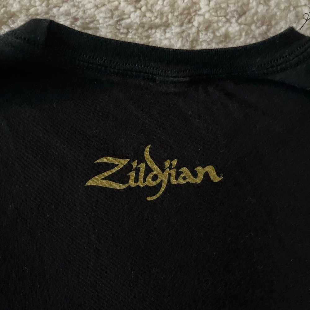 Vintage Zildjian Cymbals Dummer Black K T-Shirt s… - image 3