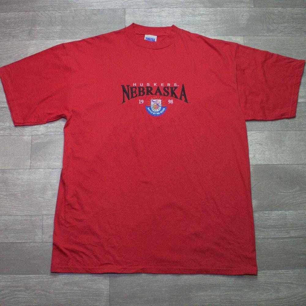 Vintage Tultex Nebraska Huskers T-Shirt 98 Fed Ex… - image 2