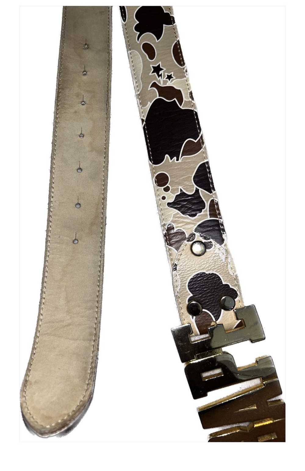 Apex 1 A gold buckle Bape leather belt - image 10